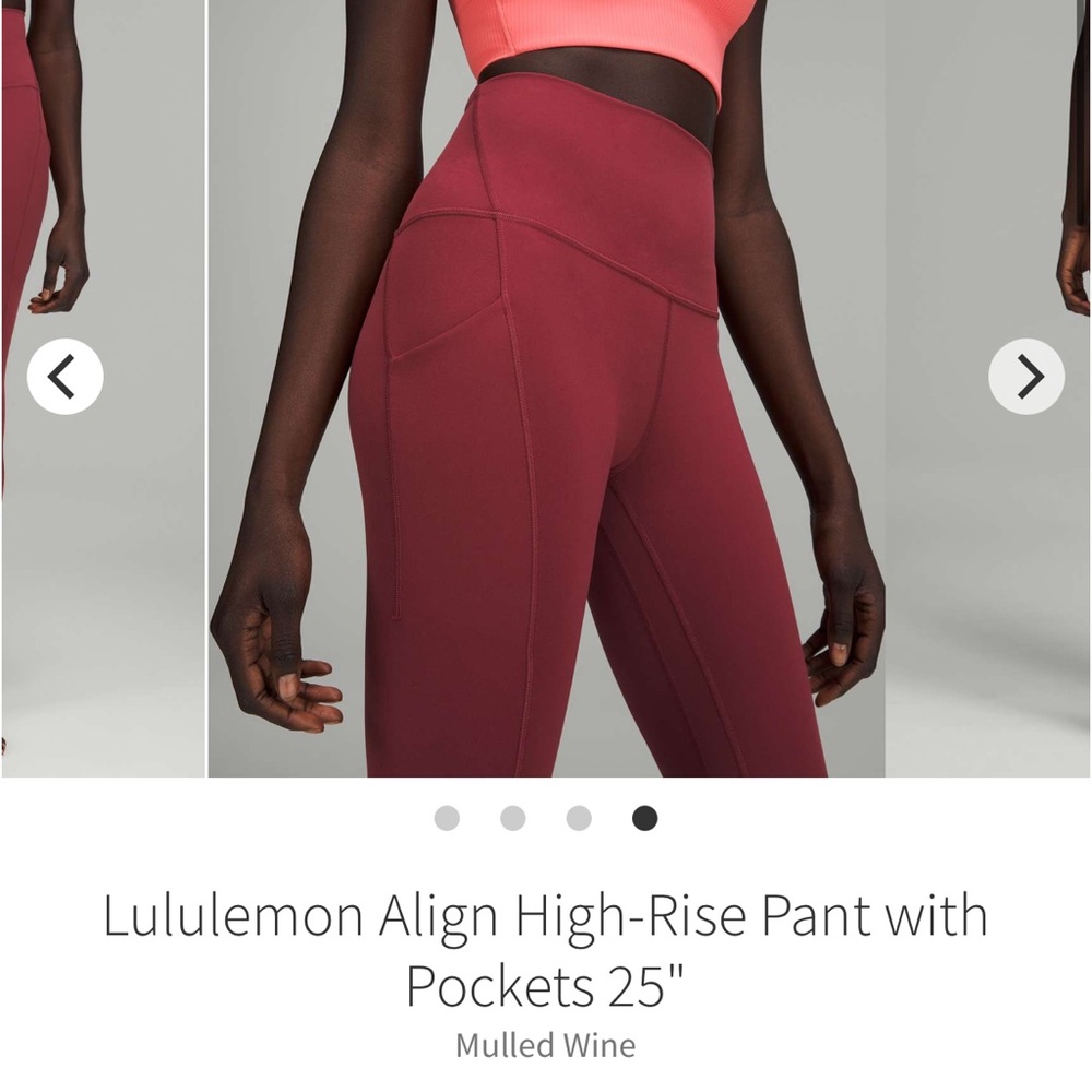 Lululemon High-Rise Aligns in Mulled Wine